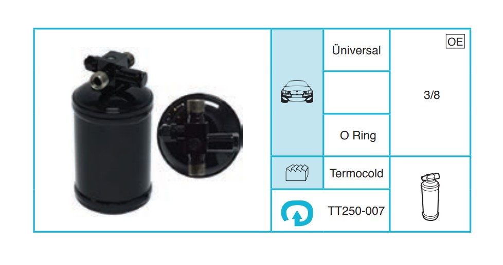 UNIVERSAL 250-007 Kurutucu Filtre TT250-007