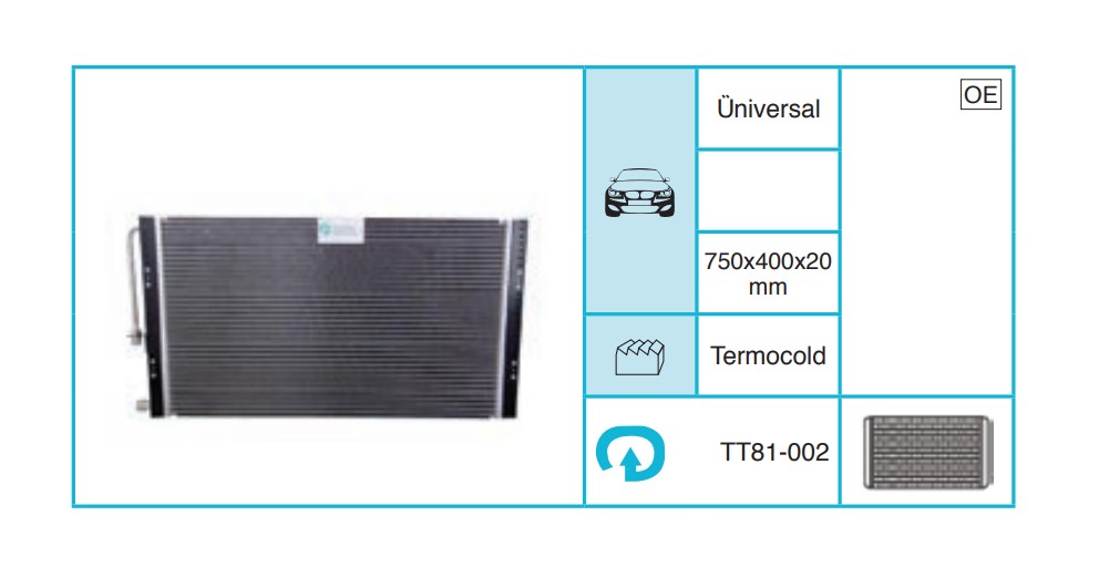 UNIVERSAL - Kondanser TT81-002