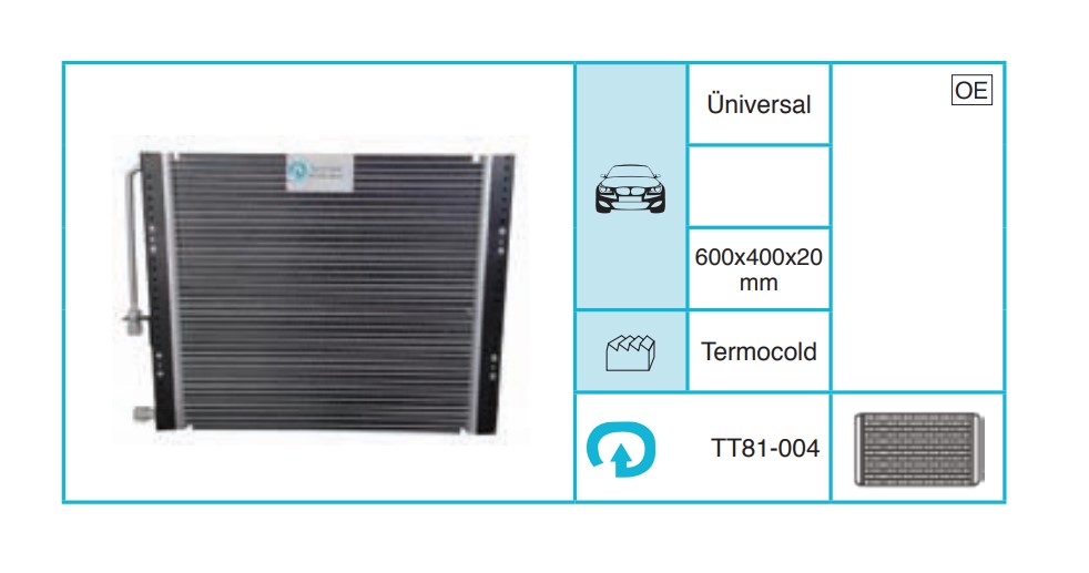UNIVERSAL 81-004 Kondanser TT81-004