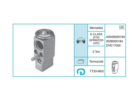 MERCEDES E-CLASS (210) SPRINTER VITO Ekspansiyon Valf TT33-M03