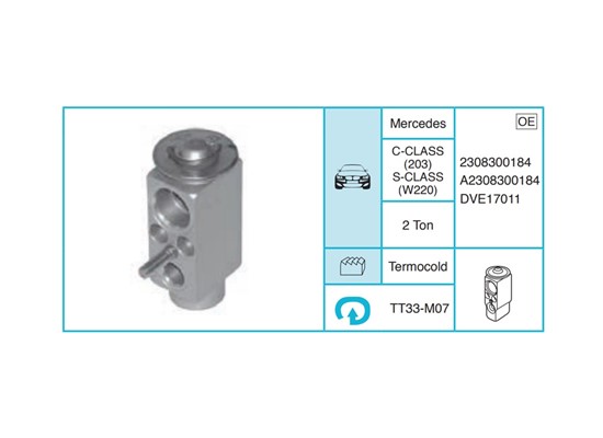 MERCEDES C-CLASS (203) S-CLASS (W220) Expansion Valf TT33-M07