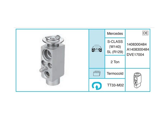 MERCEDES S-CLASS (W140) SL (R129) Expansion Valf TT33-M02