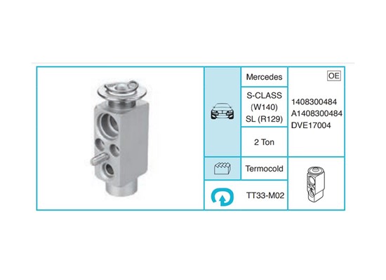 MERCEDES S-CLASS (W140) SL (R129) Ekspansiyon Valf TT33-M02