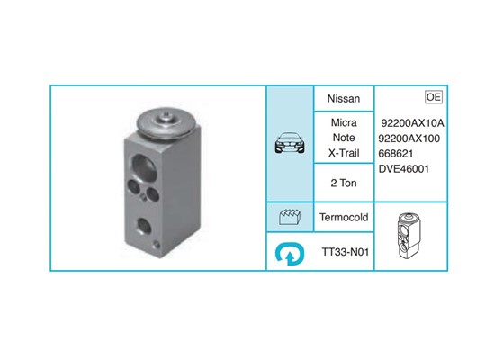 NISSAN Micra Note X-Trail Ekspansiyon Valf TT33-N01