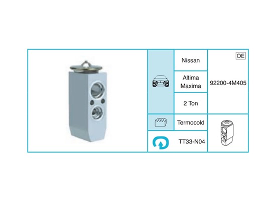 NISSAN Altima Maxima Ekspansiyon Valf TT33-N04