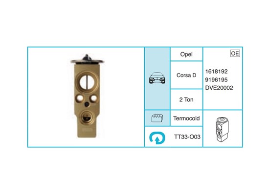 OPEL Corsa D Ekspansiyon Valf TT33-O03