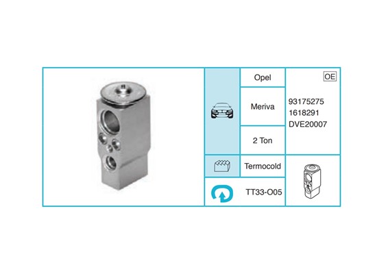 OPEL Meriva Expansion Valf TT33-O05