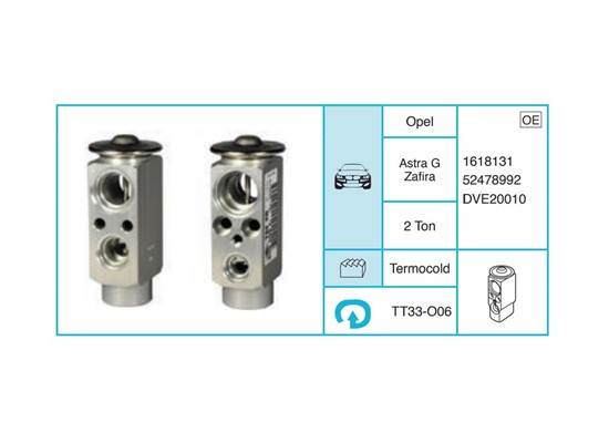 OPEL Astra G Zafira Ekspansiyon Valf TT33-O06