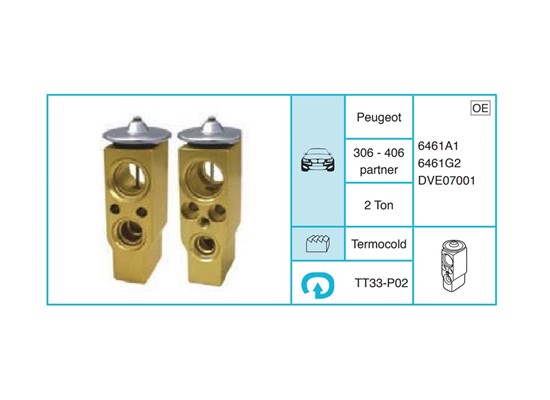 PEUGEOT 306 - 406 partner Expansion Valf TT33-P02