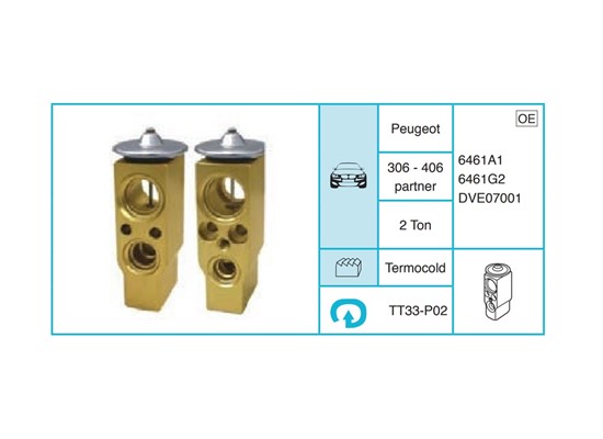 PEUGEOT 306 - 406 partner Ekspansiyon Valf TT33-P02