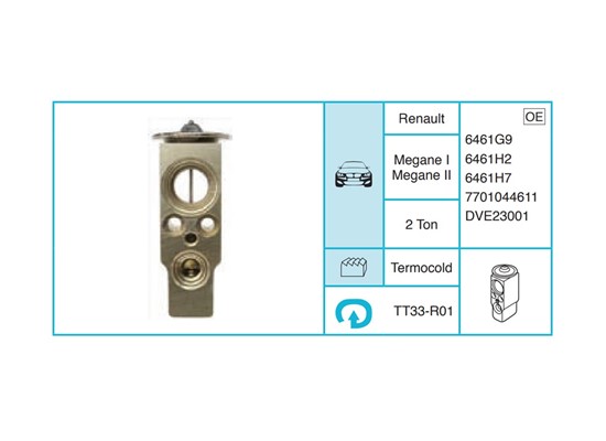 RENAULT Megane I Megane II Ekspansiyon Valf TT33-R01