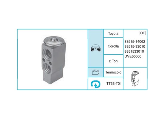 TOYOTA Corolla Ekspansiyon Valf TT33-T01