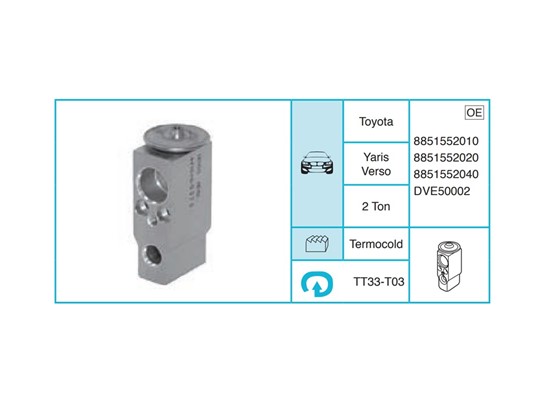 TOYOTA Yaris Verso Expansion Valf TT33-T03