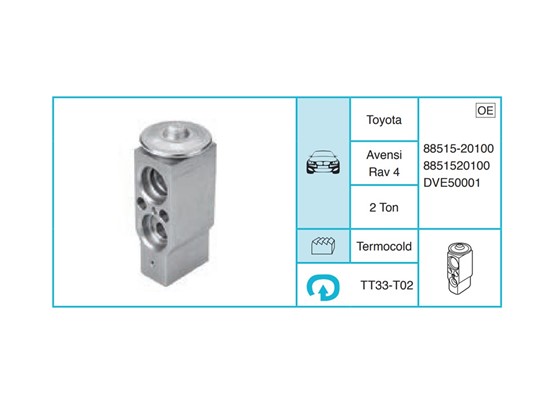 TOYOTA Avensis Rav 4 Ekspansiyon Valf TT33-T02