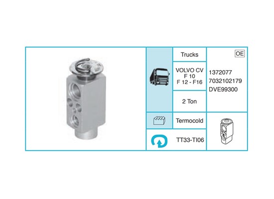 VOLVO TRUCK CV F 10 F 12 - F16 Expansion Valf TT33-TI06