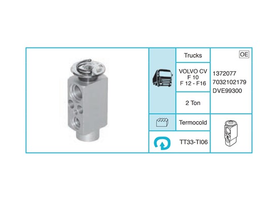 VOLVO CV F 10 F 12 - F16 Ekspansiyon Valf TT33-TI06