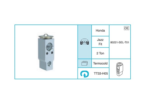 HONDA Jazz Fit Ekspansiyon Valf TT33-H05
