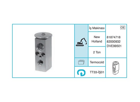 İŞ MAKİNASI & TRAKTÖR - Ekspansiyon Valf TT33-İŞ01