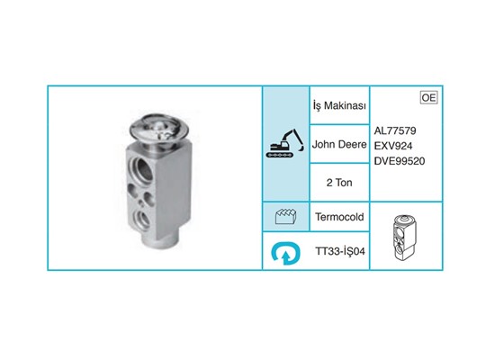 İŞ MAKİNASI & TRAKTÖR - Ekspansiyon Valf TT33-İŞ04
