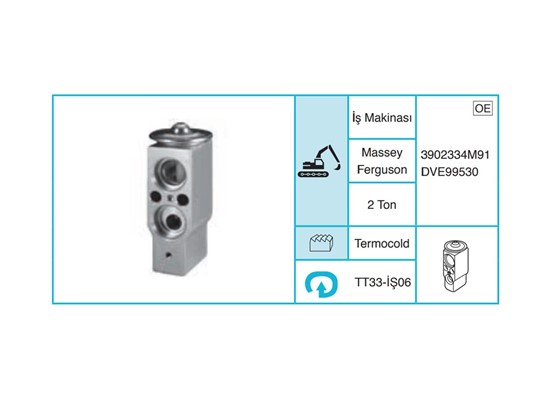 İŞ MAKİNASI & TRAKTÖR - Ekspansiyon Valf TT33-İŞ06