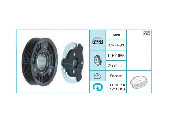 AUDI A3-TT-S3 Kasnak Seti TTPXE161711EKS