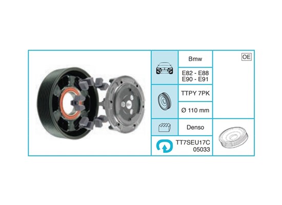 BMW E82 - E88 E90 - E91 Kasnak Seti TT7SEU17C05033