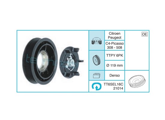 CITROEN C4, Picasso Kasnak Seti TT6SEL16C21014