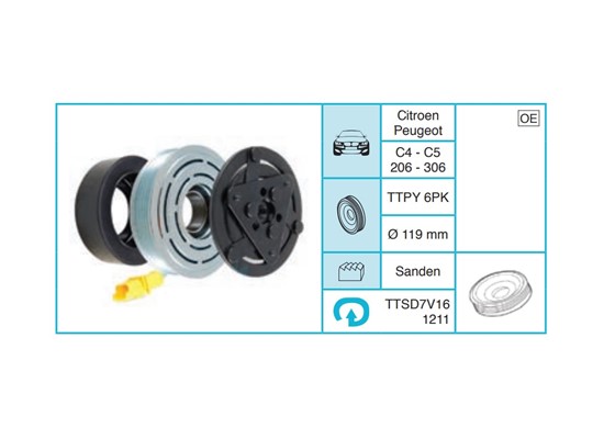 CITROEN C4, C5 Kasnak Seti TTSD7V161211