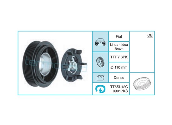 FIAT Linea - İdea Bravo Kasnak Seti TT5SL12C09017KS