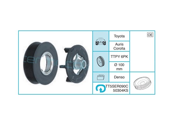 TOYOTA Auris Corolla Kasnak Seti TT5SER090C50304KS
