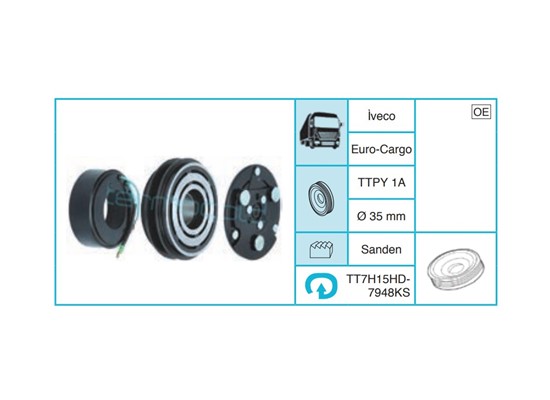 IVECO Euro-Cargo Kasnak Seti TT7H15HD7948KS