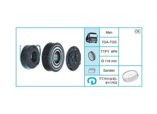 MAN TGA-TGS Kasnak Seti TT7H15HD8117KS