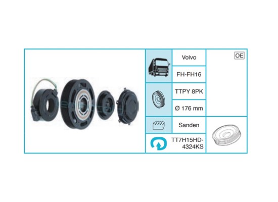VOLVO FH-FH16 Kasnak Seti TT7H15HD4324KS