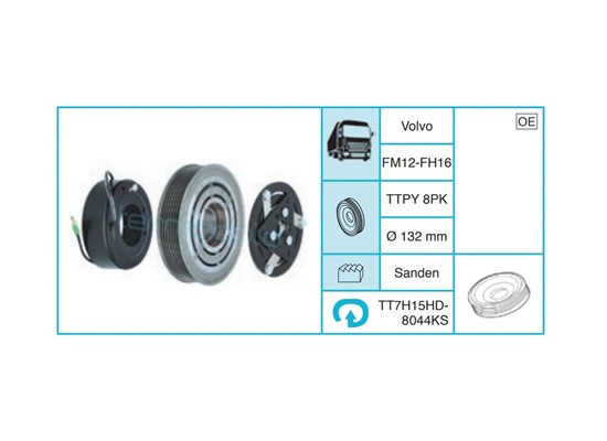 VOLVO FM12-FH16 Kasnak Seti TT7H15HD8044KS