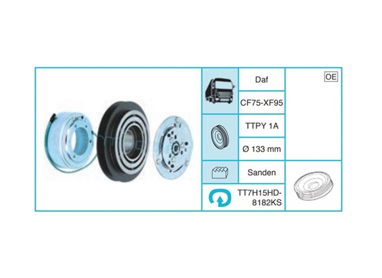 DAF CF75-XF95 Kasnak Seti TT7H15HD8182KS