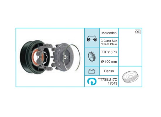 MERCEDES C Class-SLK CLK-S Class Kasnak Seti TT7SEU17C17043