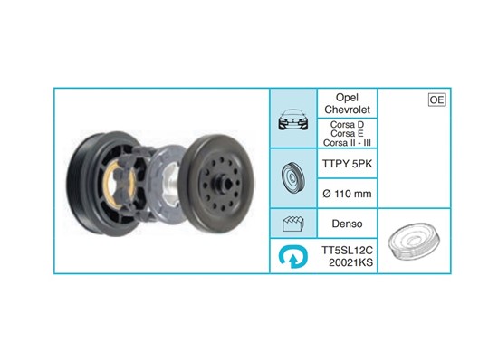 OPEL Corsa D Corsa E Corsa II - III Kasnak Seti TT5SL12C20021KS
