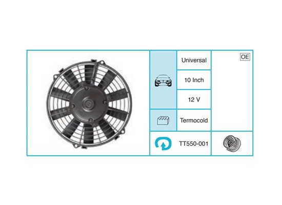 UNIVERSAL 10 Inch 12V Fan TT550-001