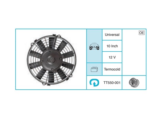 UNIVERSAL 10 Inch 12V Fan TT550-001