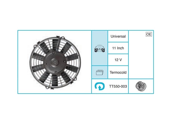 UNIVERSAL 11 Inch 12 V Fan TT550-003