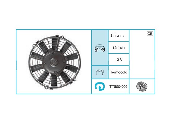 UNIVERSAL 12 Inch 12 V Fan TT550-005