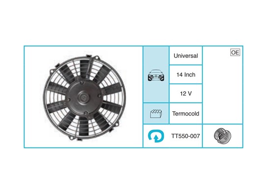 UNIVERSAL 14 Inch 12V Fan TT550-007