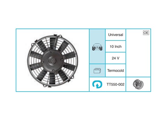 UNIVERSAL 10 Inch 24V Fan TT550-002