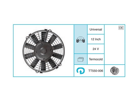 UNIVERSAL 10 Inch 12V Fan TT550-006