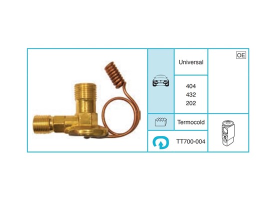 UNIVERSAL 404 432 202 Denge Valfi ve Termostat TT700-004