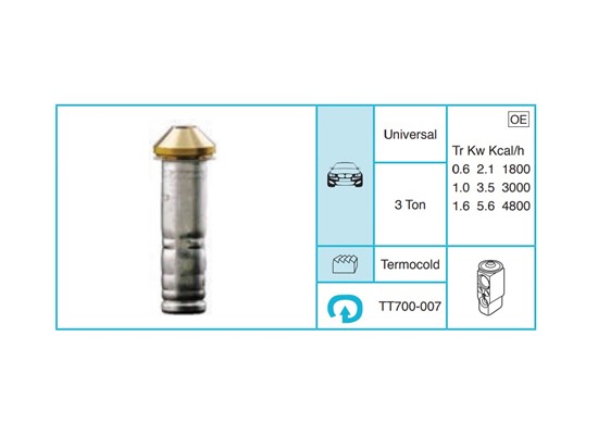 UNIVERSAL 700-007 Denge Valfi ve Termostat TT700-007