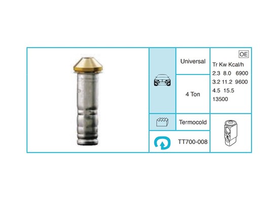 UNIVERSAL 700-008 Denge Valfi ve Termostat TT700-008