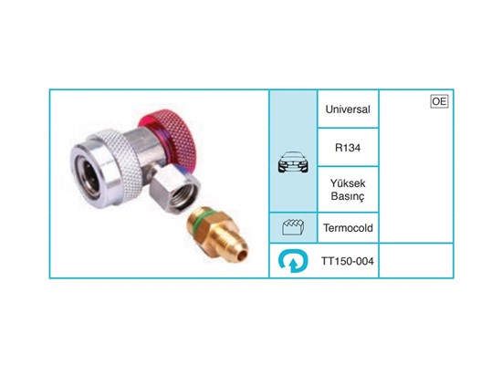 UNIVERSAL R134 Servis Ekipmanları ve Aksesuarlar TT150-004