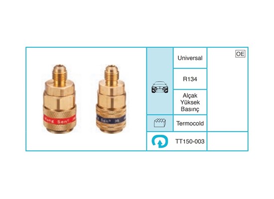 UNIVERSAL R134 Servis Ekipmanları ve Aksesuarlar TT150-003