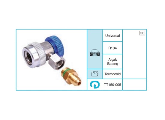 UNIVERSAL R134 Servis Ekipmanları ve Aksesuarlar TT150-005